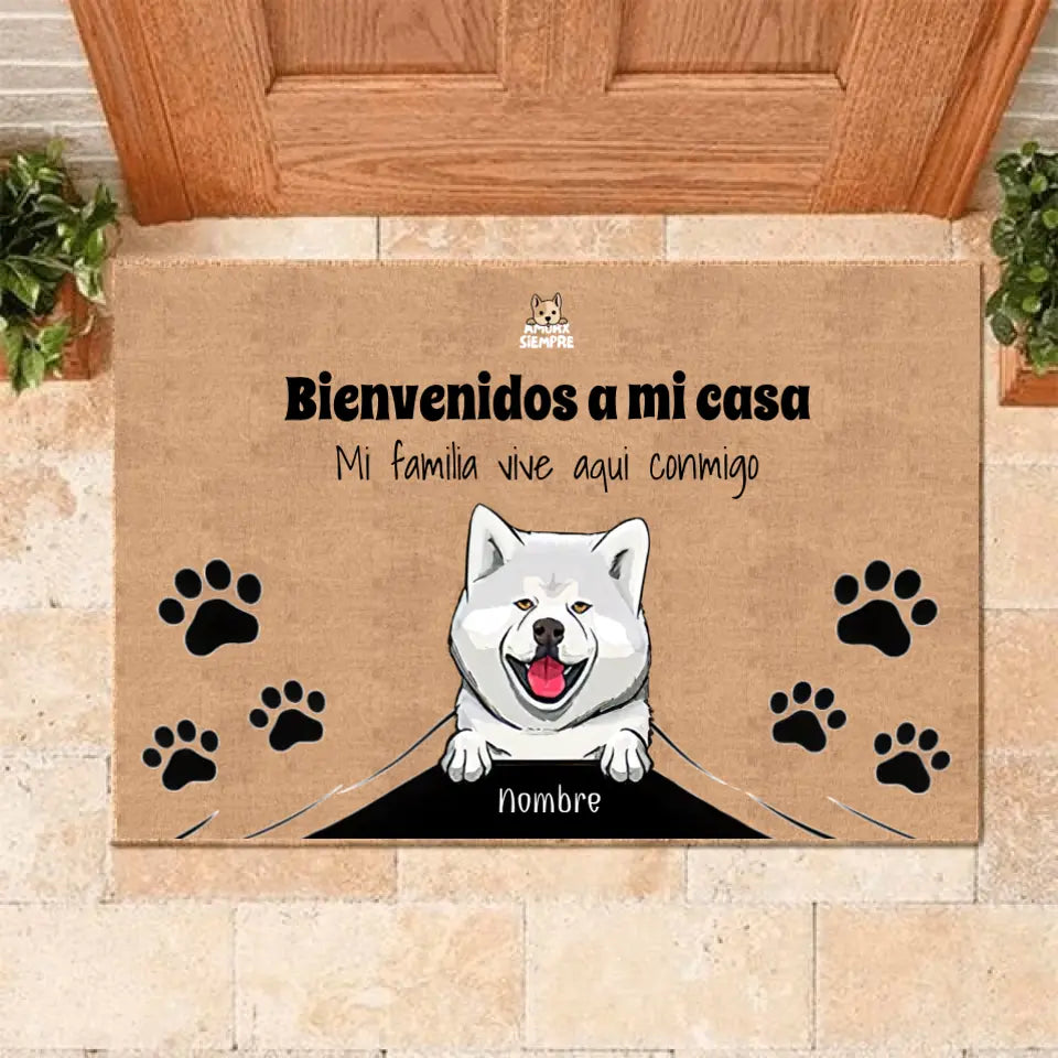 Tapete de bienvenida personalizado con tu mascota